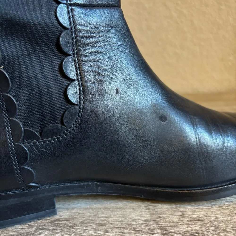 Kate Spade Rayna Black Tall Leather Boots Womens size 8.5